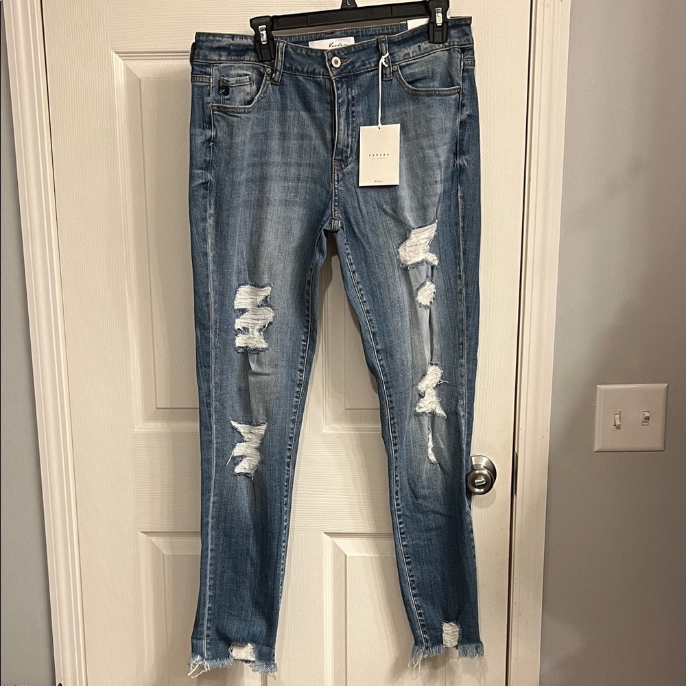 KanCan Ripped Skinny Jeans in Blue
